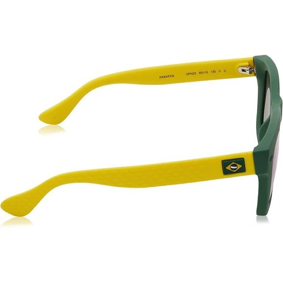 NWOT Havaianas green frame, yellow temples & green mirrored lens sunglasses - Picture 3 of 10